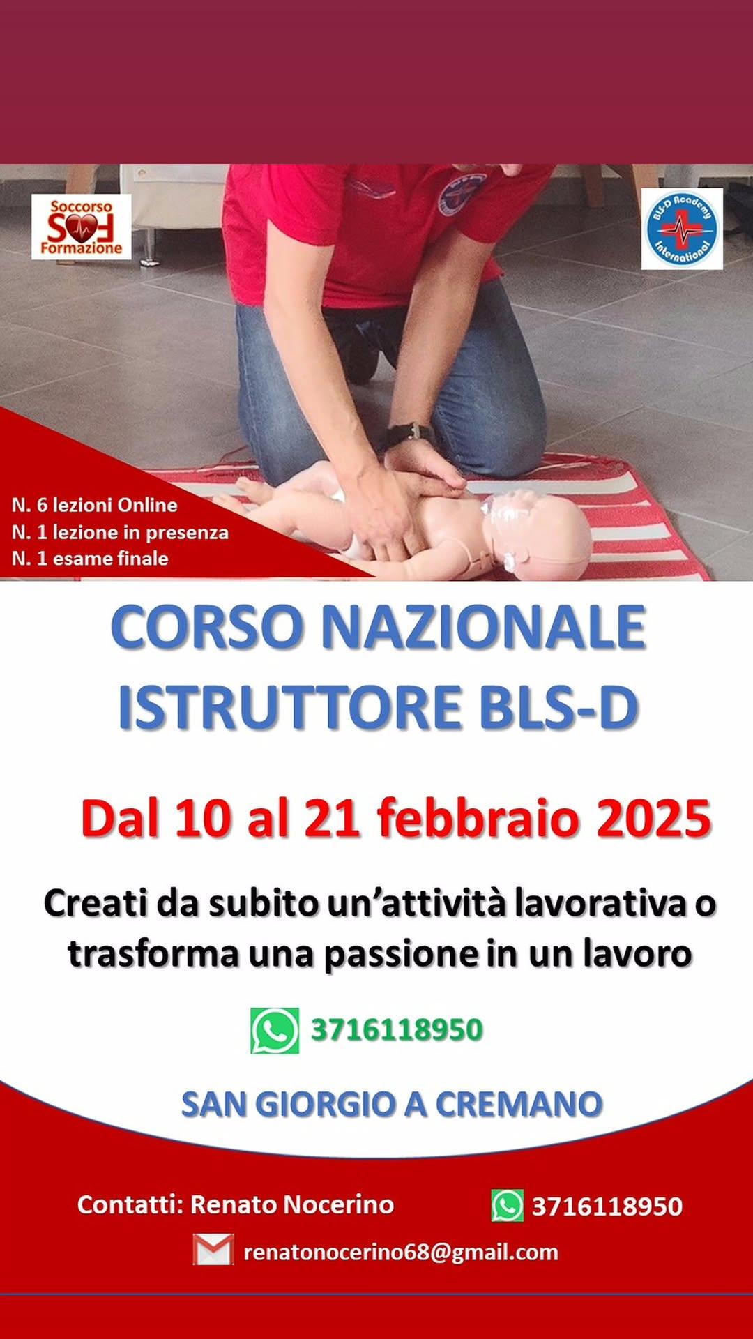 CORSO NAZIONALE ISTRUTTORE BLSD/PBLSD